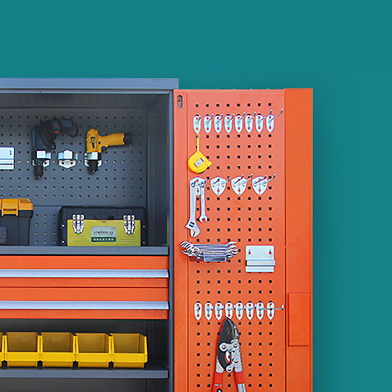 Casiers de garage multifonctionnels à grande capacité, Orange / noir