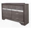 Commode horizontale en bois manufacturé avec 7 tiroirs