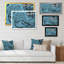 Marbre bleu - peinture sur toile-1132550737-1132550740
