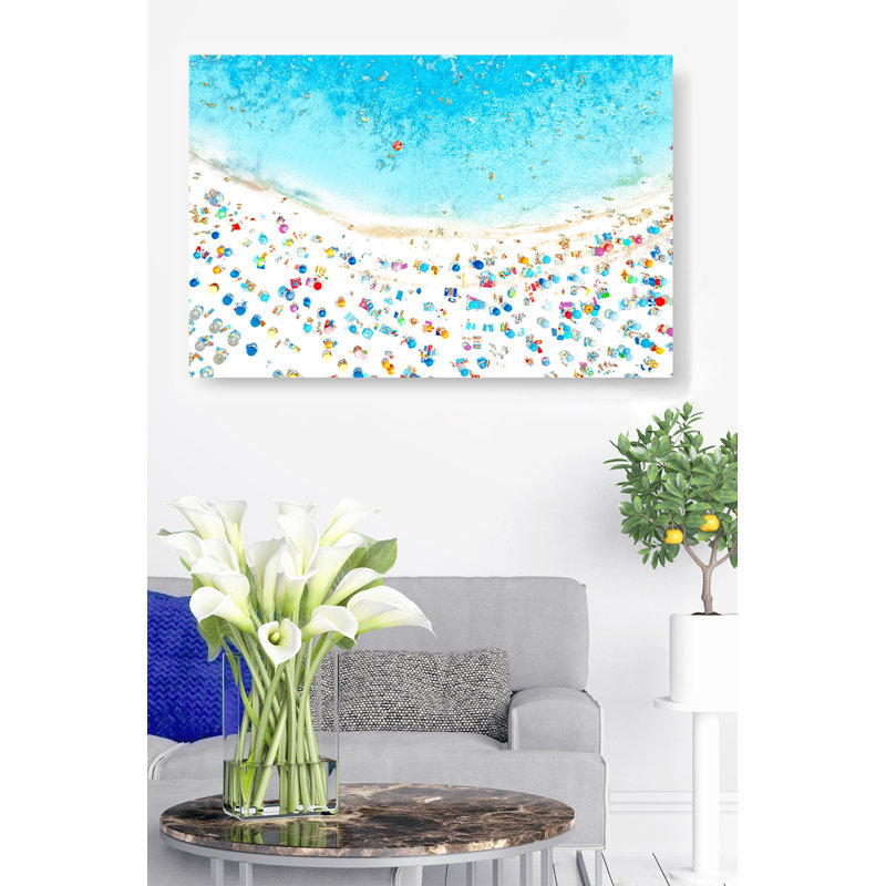 Mccutchen Little People Big Beach - reproduction d'art sur toile tendue, H 16 po x l 24 po x 1,5 po