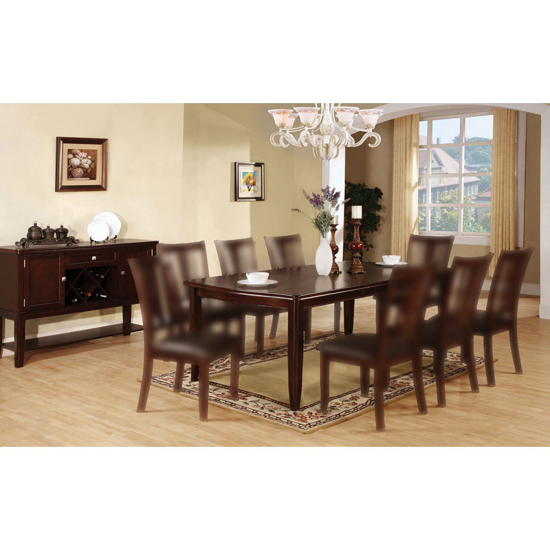 78" W Transitional Dining Table, Espresso