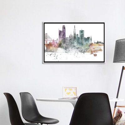 San Francisco Pastel Skylines - impression d'art graphique
