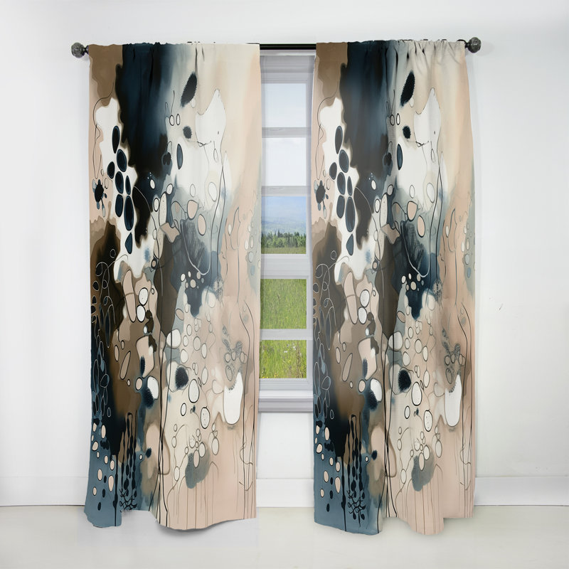 Tracilynn - Blue Reflections I - Rideau moderne - Velours obscurcissant - 1 panneau, L 52 po x L 84 po