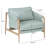 Chakka Blue Genuine Leather Accent Chair-1141396020