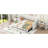 Beige Twin Xl To King Upholstered Daybed With Drawers, Buttoned Drawer And Back Surfaces, Comfortable Seating From Storage Great Support, Wood Slats