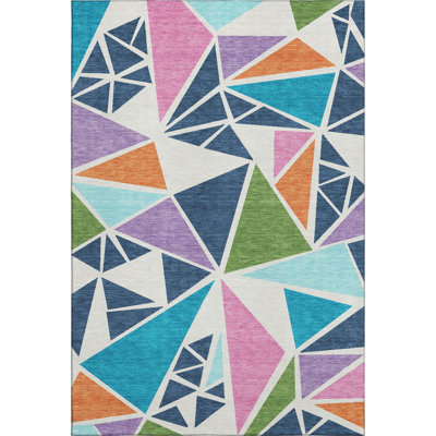 Premium Machine Washable Ketterer AMF1039 Geometric Rug