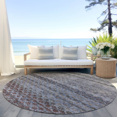 Tapis d'intérieur / extérieur brun Maelis 