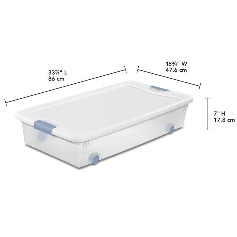 Sterilite Plastic Clear Stackable Latching Storage Box Container
