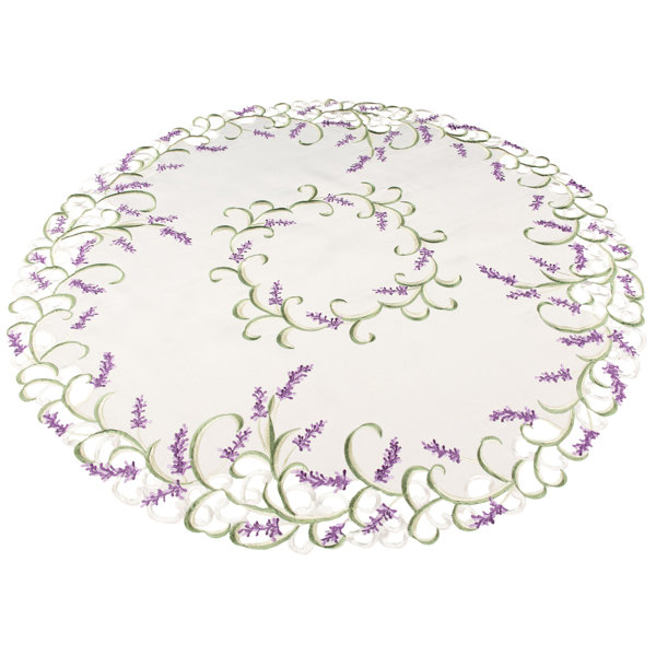 Ophelia & Co. Billiot Circle Floral Polyester Table Topper | Wayfair