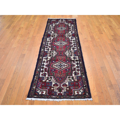 One-of-a-Kind Rectangle 2'8" X 9'3" 1960s Area Rug in Red