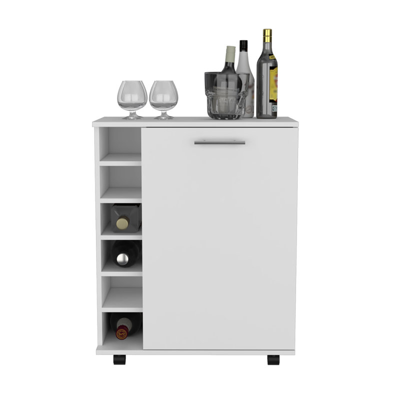 Chariot-bar, salon, Blanc