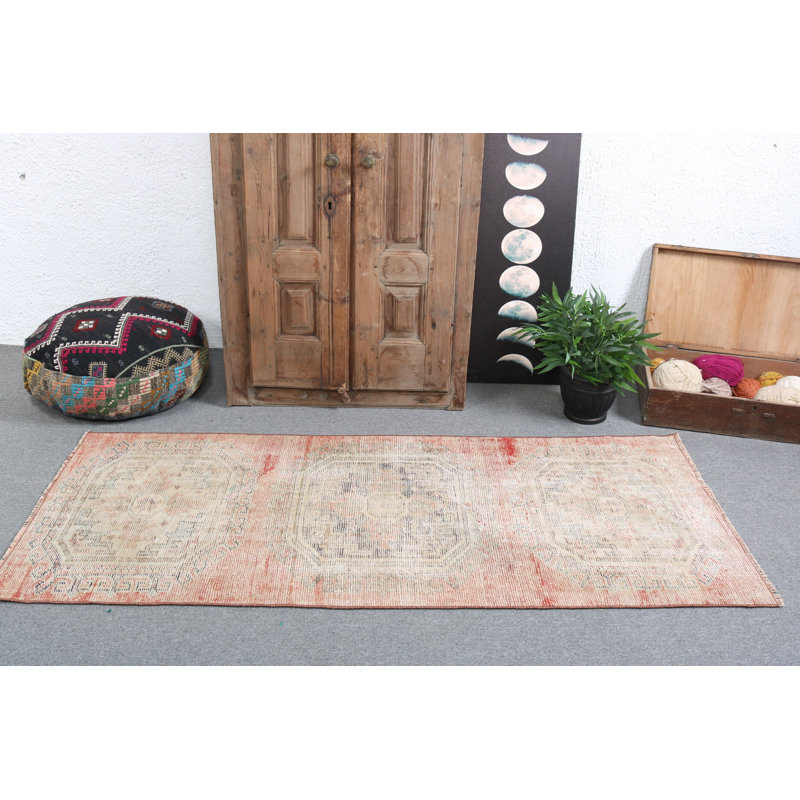 Tapis vintage rétro Anatolian, parfait pour les cuisines et les dortoirs