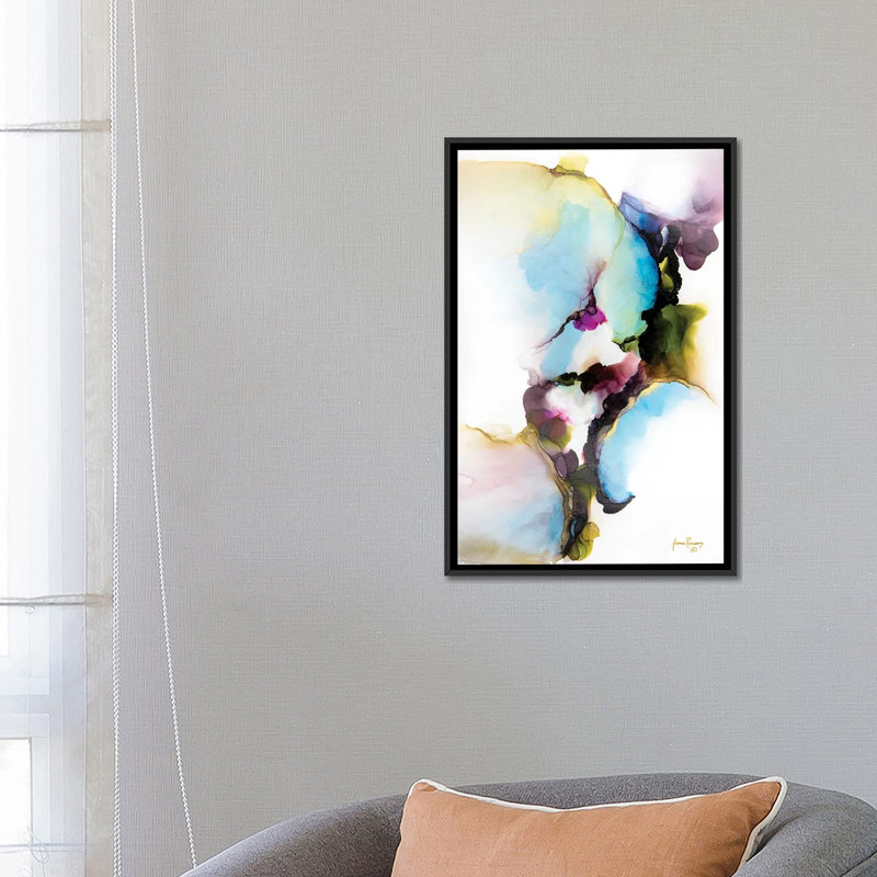 Reproduction d’art, "Réveillez Dream" par Jamie Pomeranz, Pas de tapis, H 26 po x l 18 po x 1,5 po, Toile avec cadre noir