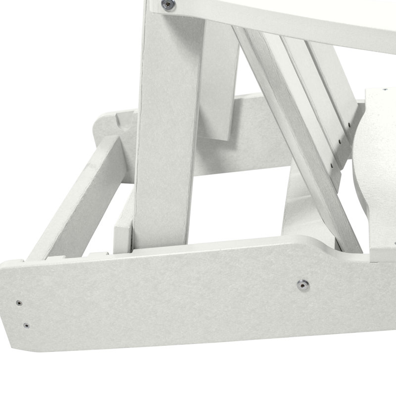 Middendorf Folding and Reclining Adirondack Chair, White