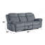 Canapé inclinable bicolore avec port USB et tablette rabattable, sofa confortable