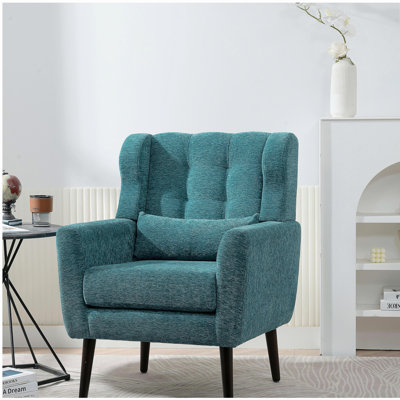 Chaise de salon moderne rembourrée de mousse Chaise de lecture confortable Fauteuil de lecture Fauteuil de salon Mid-Century