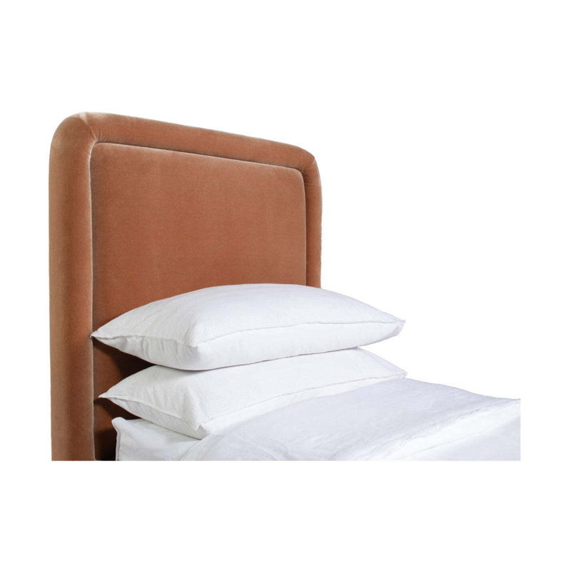 Lit tapissier standard Karlin, Lit simple, Brun