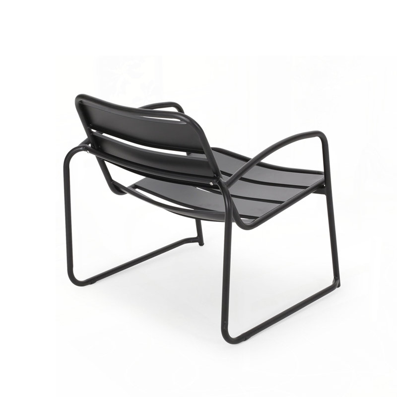 Charming Patio Table and Chairs Set for Ultimate Relaxation, Matte Black