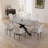 Ensemble de salle à manger Modern Kitchen, table de salle à manger extensible avec chaises rembourrées