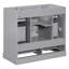 Meuble-lavabo 36 po, finition grise, 6 tiroirs, tablette réglable, armoire moderne en bois massif, gris-1743374301-1743374302