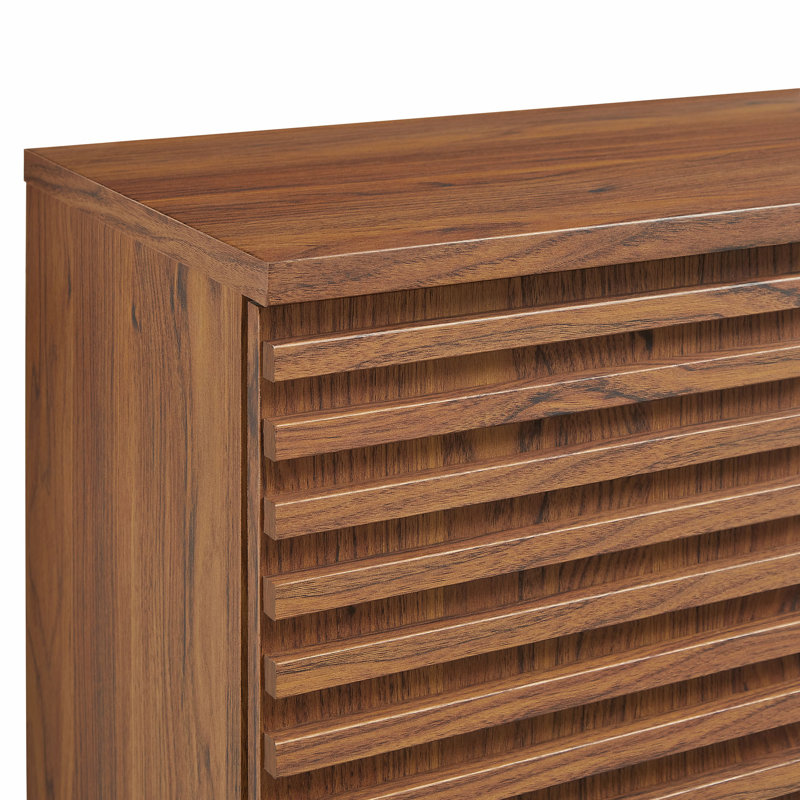Render Wall Mounted Bathroom Cabinet, Walnut