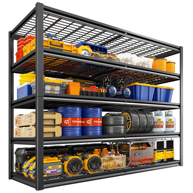 Natajia Metal Shelving Unit Heavy-duty Garage Shelf, 78" H x 55" W x 26" D