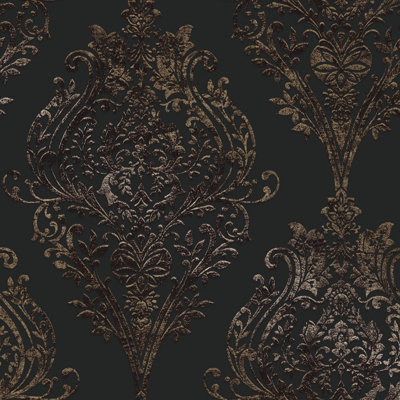 Kwon Damask Metallic Wallpaper Double Roll