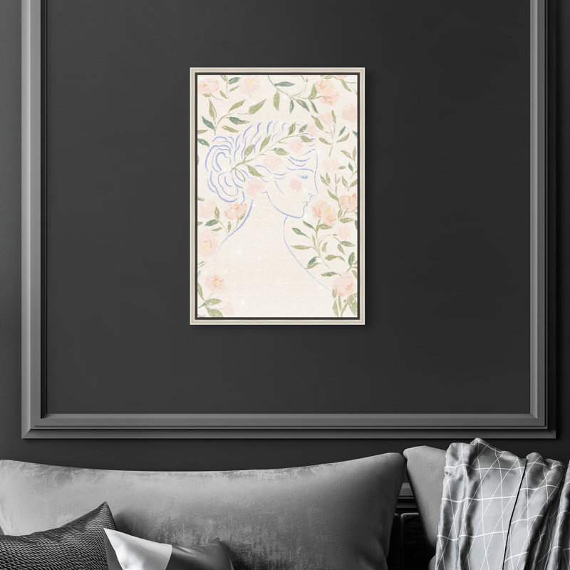 Blooming Hera Print by Oliver Gal, 16"H x 11"W, Silver Floater Frame