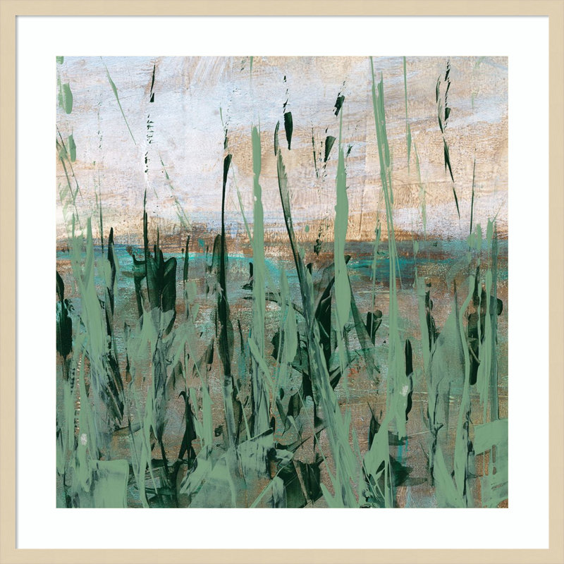«Through the Grass I» par Ethan Harper, reproduction d'art murale en bois encadrée, H 33 po x l 33 po