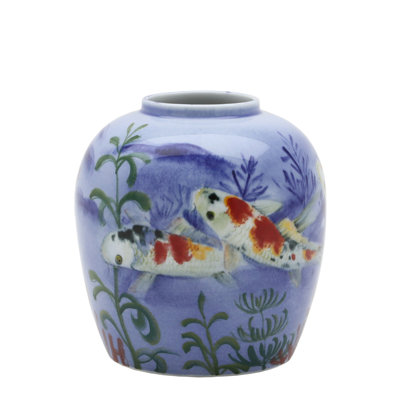 HANPAINTED FISH POT