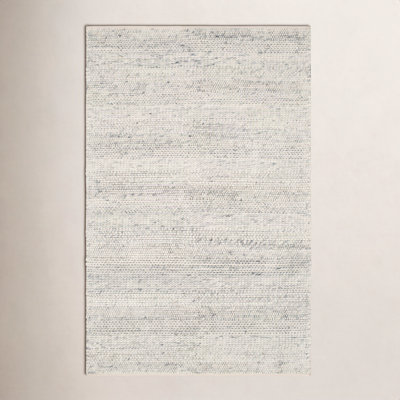 Zekia Beige Gray Flatweave Wool Rug