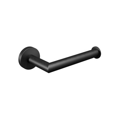 Summit Wall-Mounted Toilet Paper Holder - Matte Black (LH Post), Premium Brass Construction, Installation Hardware Included