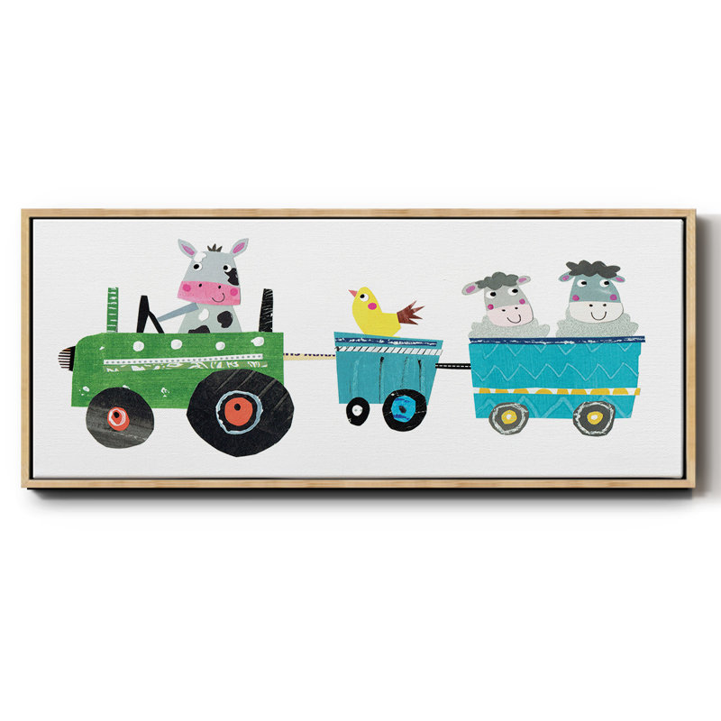 Cute Farm- Framed Canvas, 12" H x 30" W