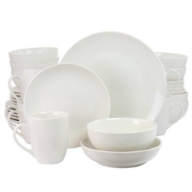 Elama Madeline 12 Piece Porcelain Mug Set in White