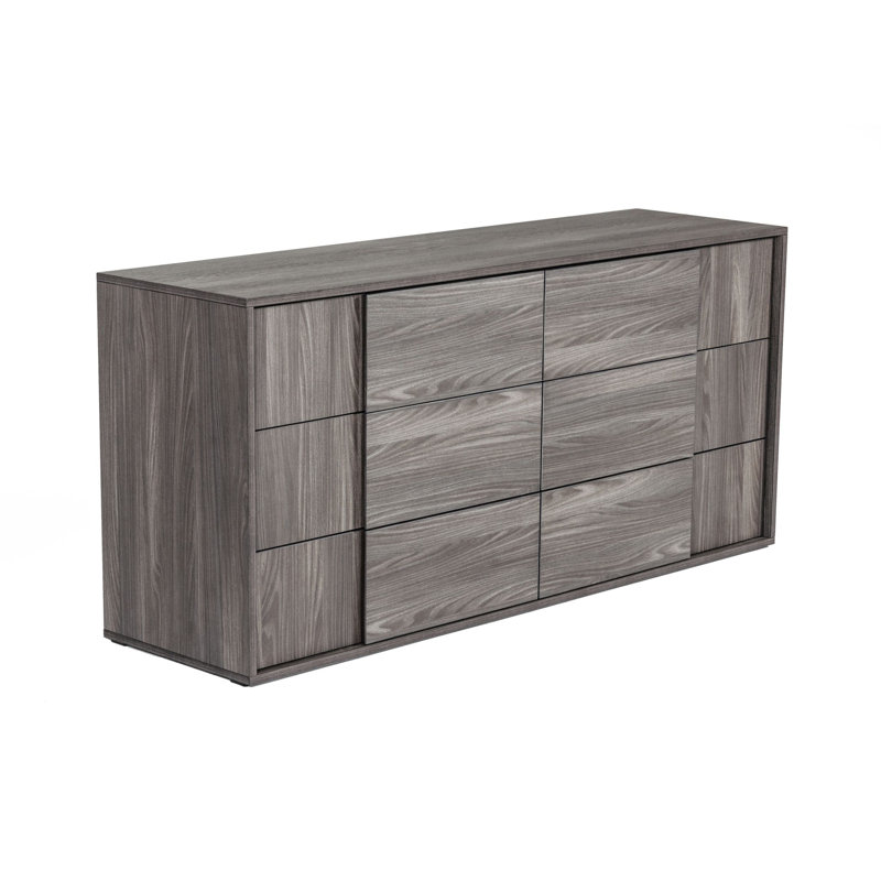 Bernhardiene 66'' W 6 - Drawer Dresser, Elm Gray