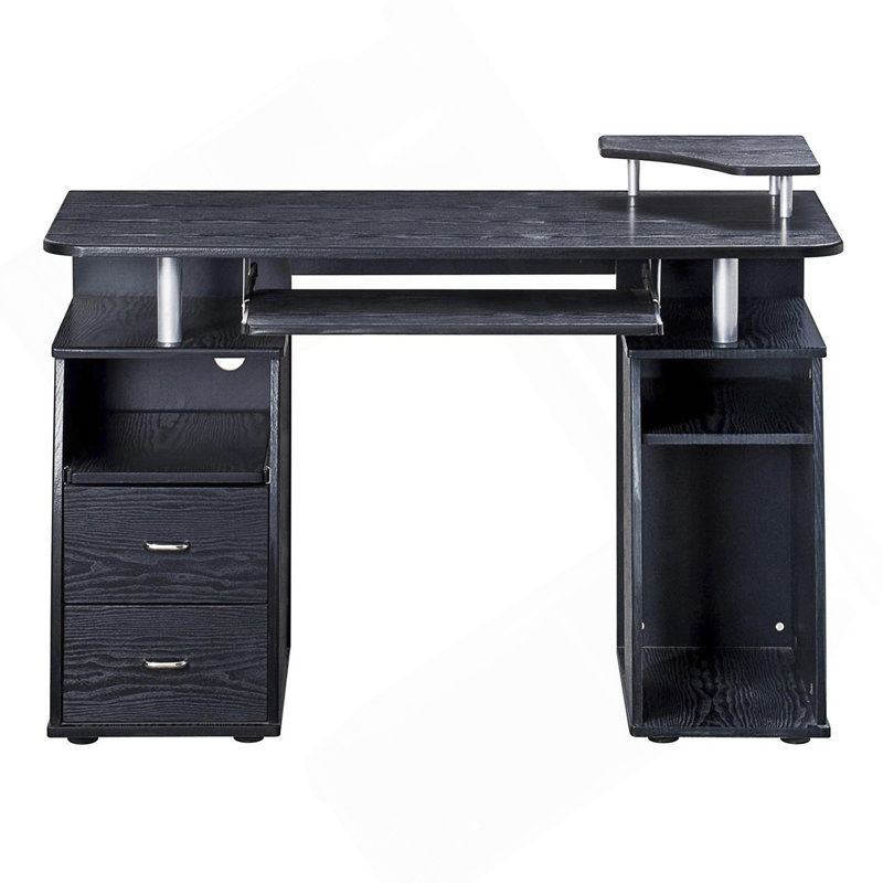 Bureau d'ordinateur complet avec rangement, Espresso