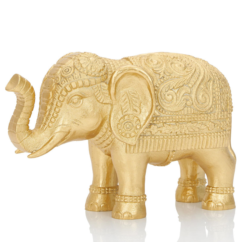 Décoration d'éléphant statue, Doré