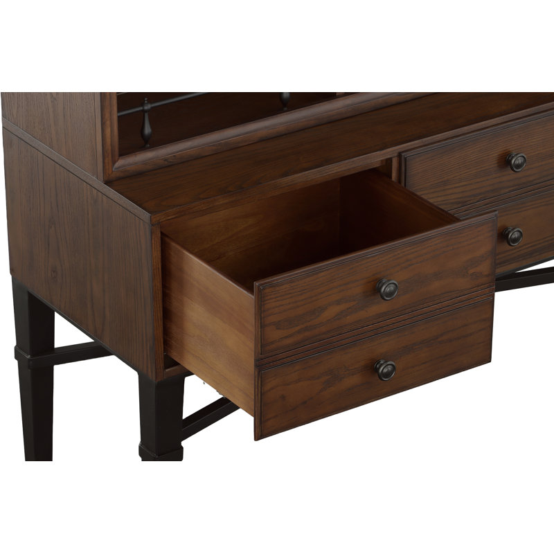 BD Solid Wood Accent Cabinet, English Honey