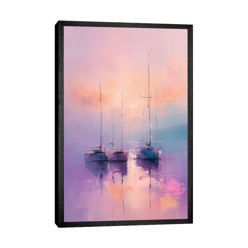Serenade Of Sails by Olga Volna - Gallery-Wrapped Canvas Giclée on Canvas, 101.6 cm H x 66.04 cm W, Black Floater Frame