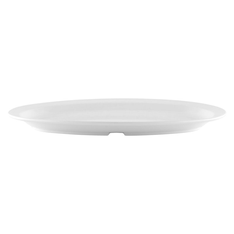 G.E.T. Serving Platters Melamine Platter, White, 1" H x 11.75" L x 8.25" W