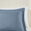 Édredon bleu marine et bleu avec bordure à bourre en losanges 3 m-118022778-118022781
