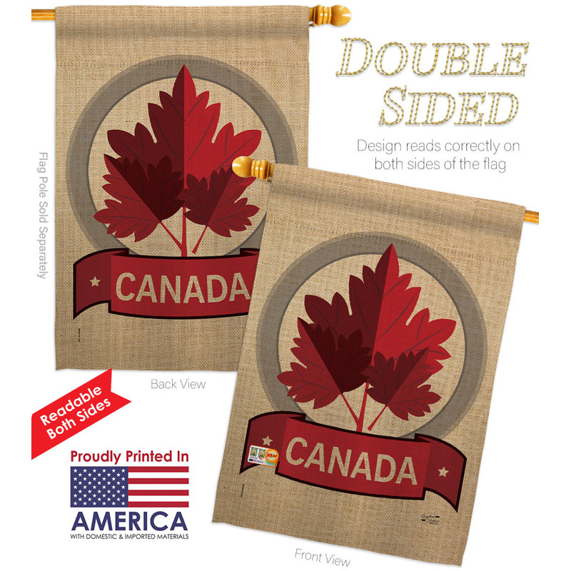 Drapeau de maison à 2 côtés en polyester / mélange de polyester 40 po x 28 po