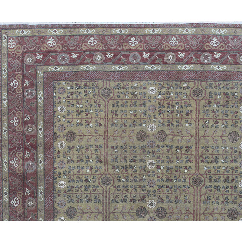 Tapis rouge de haute qualité noué à la main Greenwich