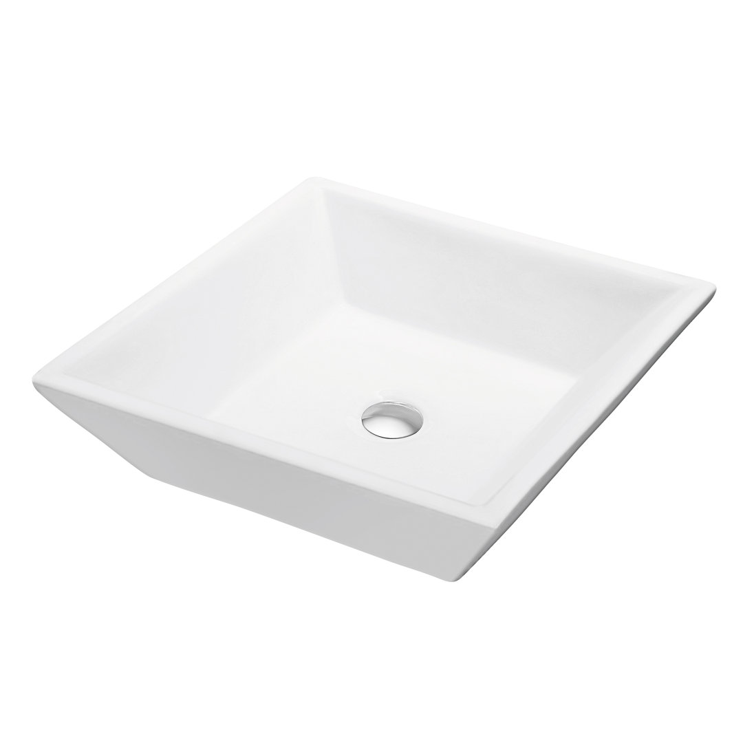Dawn USA 16.13'' White Ceramic Square Bathroom Sink Dawn USA