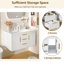 Meuble-lavabo suspendu mural avec rangement, lavabo et tiroirs, 35,5 × 18 × 20,3 cm-130987445