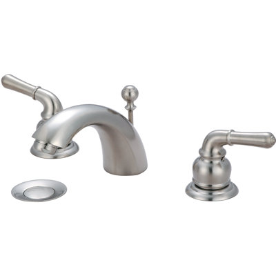 2-handle Bathroom Faucet with Drain Assembly