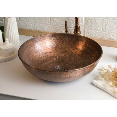 ALFIQ 469.9 mm L x 469.9 mm W Copper Circular Sink