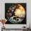 Ying Yang Balance Ocean Flowers Mountains - Paysage abstrait, art mural