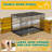Versatile Folding Metal Dog Crate with Divider and Leak-Proof Tray for Indoor Use-1169598109