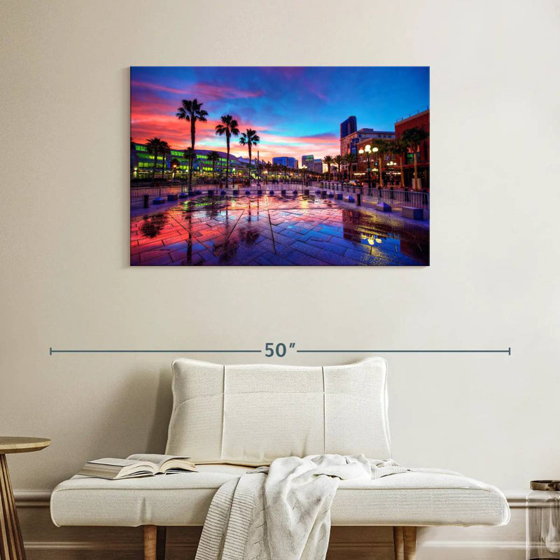 Couleurs de coucher de soleil Sireci San Diego, H 26 po x l 39 po